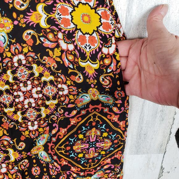 Oddi Multicolor Printed Scoop Neck Short Sleeve Maxi Dress Women's Size 3XL - Picture 16 of 16